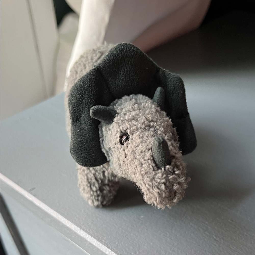Jellycat MINI FOSSILY TRICERATOPS Retired RARE Dinosaur Plush Toy